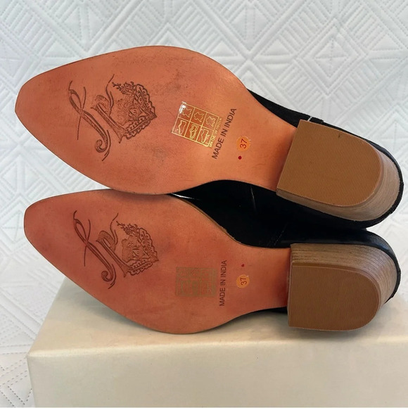 Free People Bowers Suede Boot In Black/Sand Dune Size 37 - Picture 5 of 6